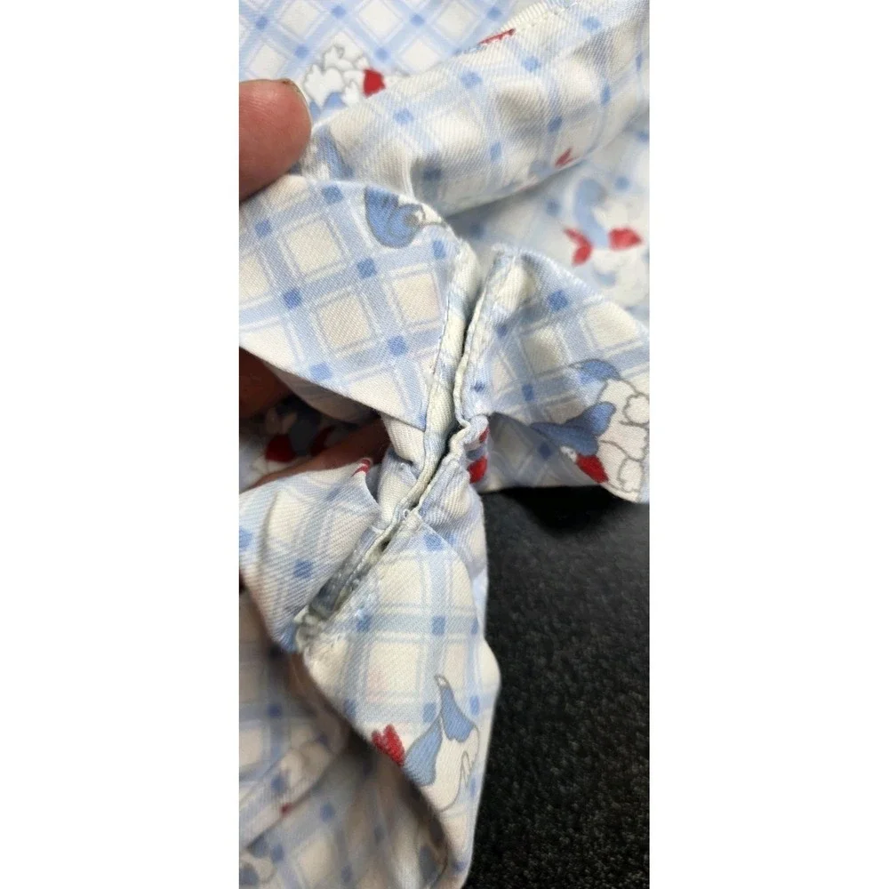 Vintage Nannette 24 Month Baby Boy Blue Suit Embroidered Dog Romper‎ Snaps